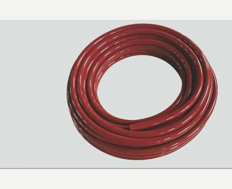 Corona Silicone Tube — Iron Red, Coiled